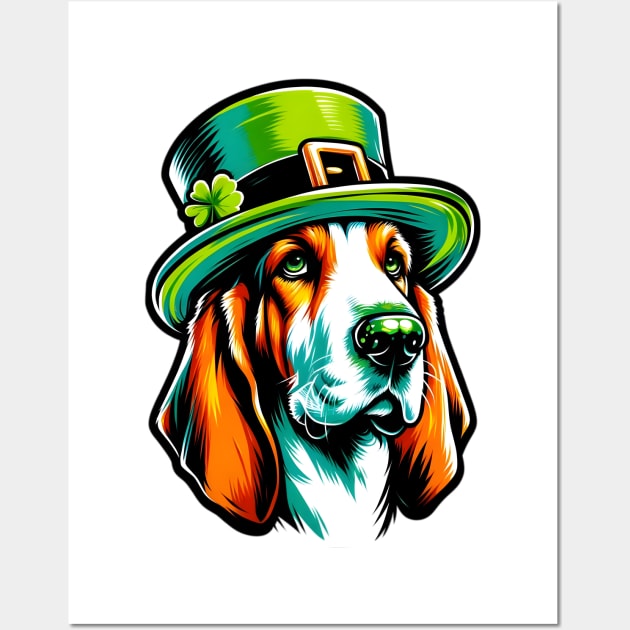 Basset Fauve de Bretagne Celebrates Saint Patrick's Day Wall Art by ArtRUs